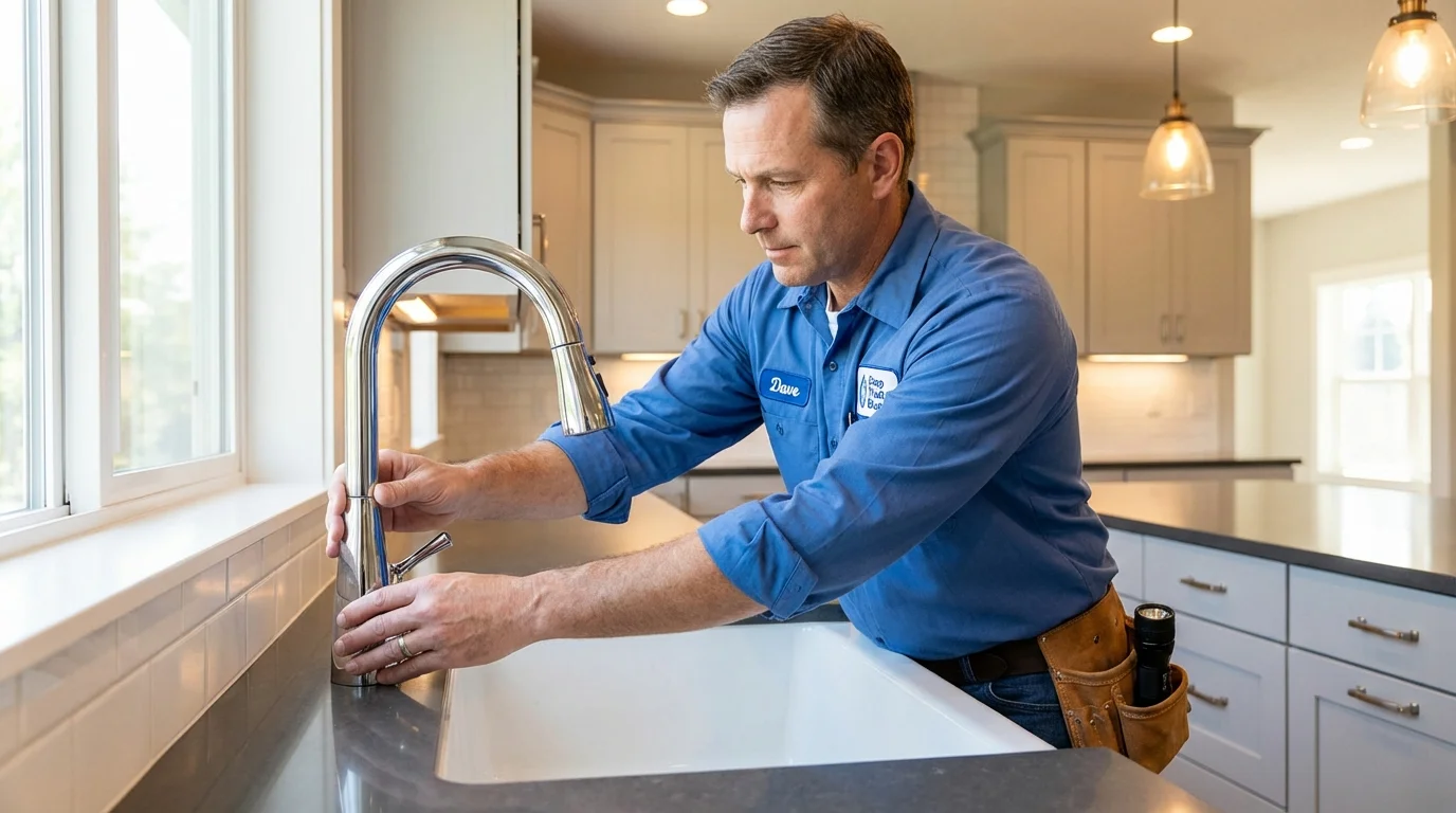 Kitchen faucet installation by Johns Plumbing LLC in Tilton